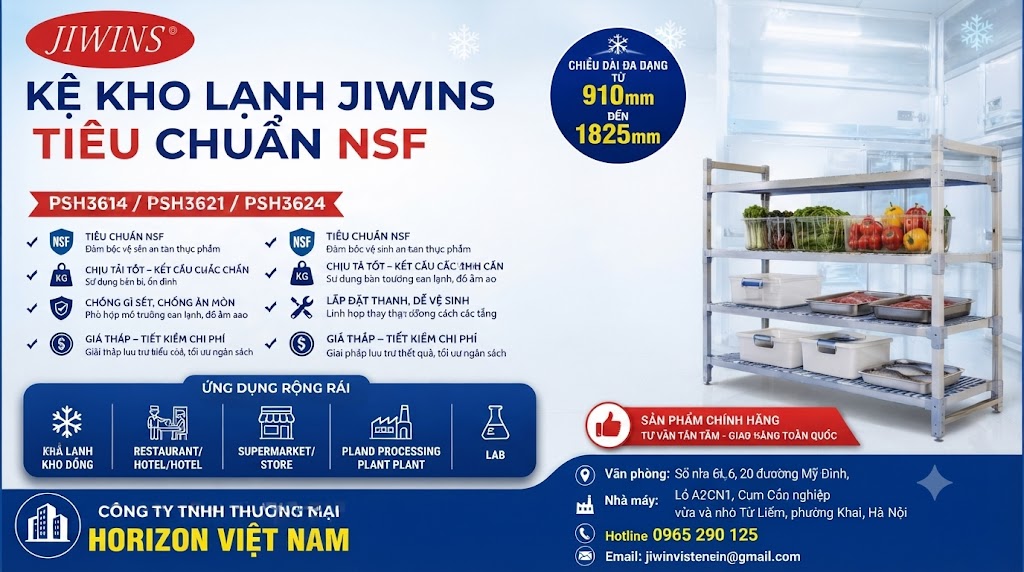 Giá thấp kho lạnh Jiwins tiêu chuẩn NS – Giải pháp lưu trữ chuyên nghiệp, bền bỉ và tiết kiệm